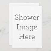 フラット招待状, サイズ: 12.7cm x 17.8cm, ペーパー: シグネチャーマット, 封筒: ホワイト (正面/裏面)