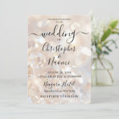 独自のシャンパンの結晶を結婚作成 招待状 (スタンド正面)