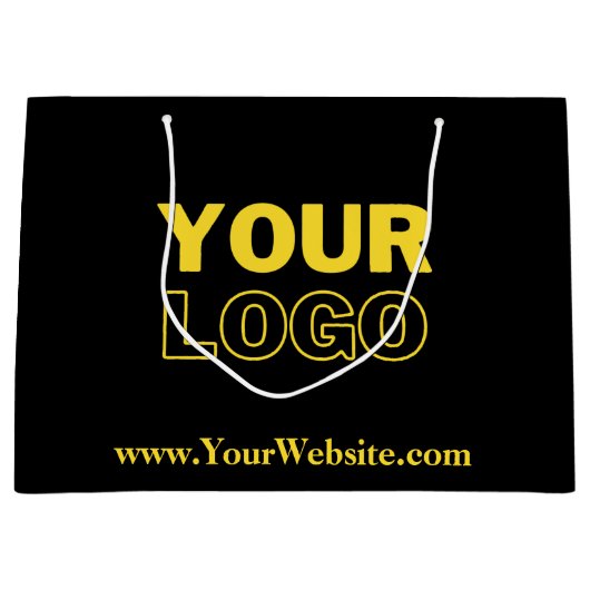 独自のショッピングカスタムギフトの作成 ラージペーパーバッグ (正面)