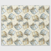 独自のシルバーおよび金ゴールドプレゼントの作成 ラッピングペーパー (フラット)