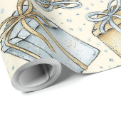 独自のシルバーおよび金ゴールドプレゼントの作成 ラッピングペーパー (ロールコーナー)