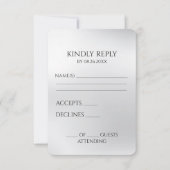 独自のシルバーグレーを作成 出欠カード (正面)