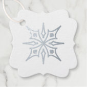 独自のシルバーフォイルのオープンスターのスノーフレークを作成 フェイバータグ (正面)