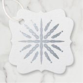 独自のシルバーフォイルのスノーフレークを作成凍っていする フェイバータグ (正面)