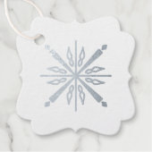 独自のシルバーフォイルのスノーフレークを作成華美する フェイバータグ (正面)