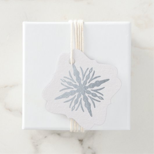 独自のシルバーフォイルの氷柱のスノーフレークを作成 フェイバータグ (箱)