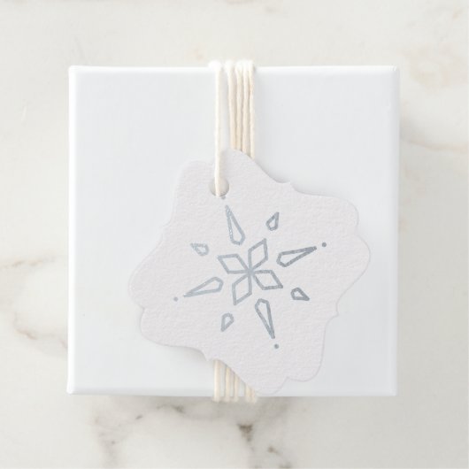 独自のシルバーフォイルダイヤモンドスノーフレークを作成 フェイバータグ (箱)