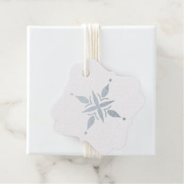 独自のシルバーフォイルフローラスノーフレークを作成 フェイバータグ