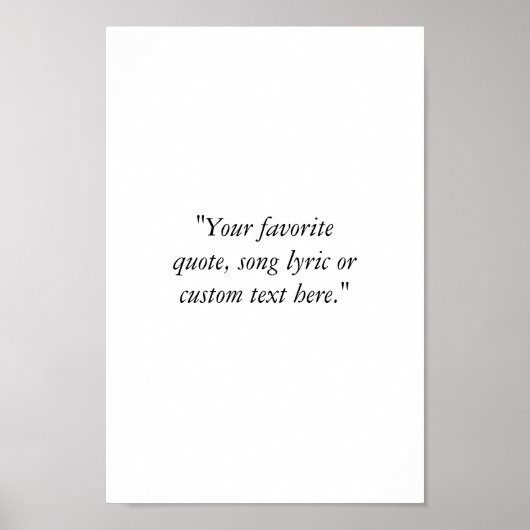 独自のシンプルモダンカスタム引用文の作成 ポスター (正面)