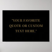 独自のシンプルモダンカスタム引用文の作成 ポスター (正面)