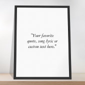 独自のシンプルモダンカスタム引用文の作成 ポスター
