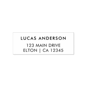 独自のシンプルモダン差出人住所 セルフインキングスタンプ