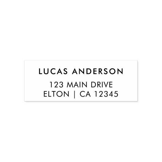 独自のシンプルモダン差出人住所 セルフインキングスタンプ (デザイン)