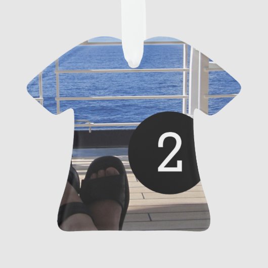 独自のシンプル簡単2イメージの作成 オーナメント (裏面)