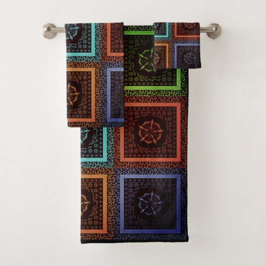 独自のシームレスパターンを作成する。繰り返市松模様にし バスタオルセット (インサイチュ)