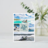 独自のジェットスキー写真ポストカードを作成 ポストカード (スタンド正面)