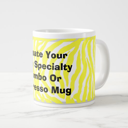 独自のジャンボまたはExpresso Mugの作成 ジャンボコーヒーマグカップ (正面右)