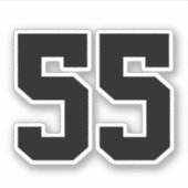 独自のジャージー番号ステッカーを作成 シール (正面)