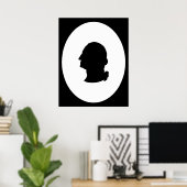 独自のジョージワシントンシルエットを作成 ポスター (ホームオフィス)