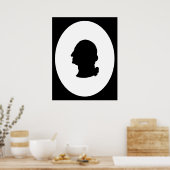 独自のジョージワシントンシルエットを作成 ポスター (キッチン)