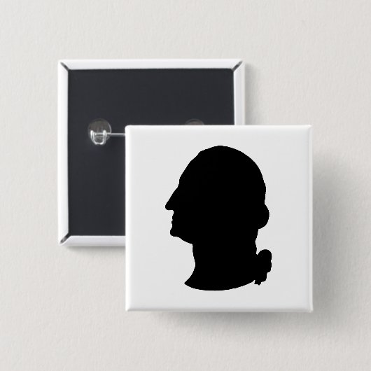 独自のジョージワシントンシルエットを作成 缶バッジ (正面&裏面)