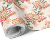 独自のジンジャーブレッド&ペパーミントを作成 ラッピングペーパー (ロールコーナー)