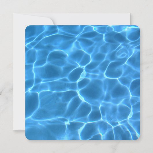 独自のスイミングプール写真の結婚作成 招待状 (裏面)