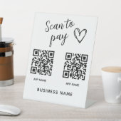 独自のスキャンを作成してQRコードのビジネス名を支払う 台座サイン (インサイチュ)