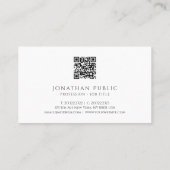 独自のスキャン可能モダンQRミニマルコードの作成 名刺 (裏面)