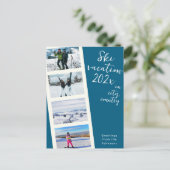 独自のスキー休暇写真はがきを作成する ポストカード (スタンド正面)