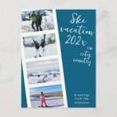 独自のスキー休暇写真はがきを作成する ポストカード (正面)