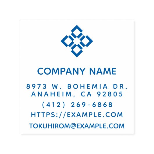 独自のスクエア会社名を作成する セルフインキングスタンプ (デザイン)