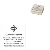 独自のスクエア会社名を作成する ラバースタンプ (押印)