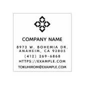 独自のスクエア会社名を作成する ラバースタンプ (インプリント)