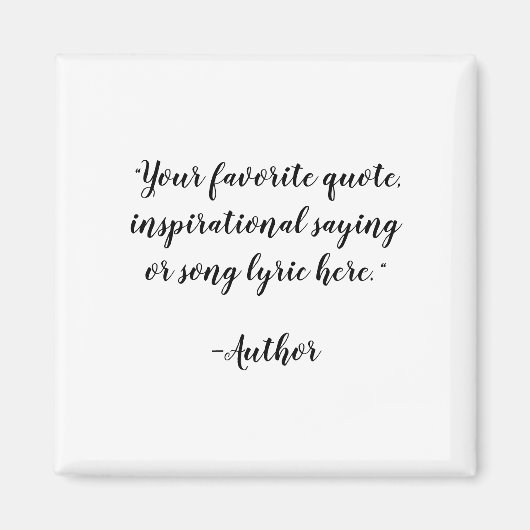 独自のスクリプトのエレガント作成カスタム引用文 マグネット (正面)