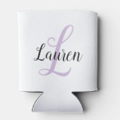 独自のスクリプトのモノグラムのイニシャルと名前の作成 缶クーラー (裏面)