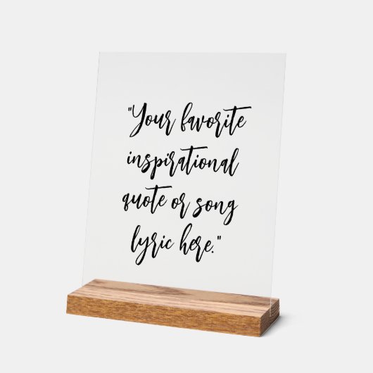 独自のスクリプトエレガント引用文の作成 アクリルサイン (傾斜)