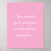 独自のスクリプトエレガント引用文カスタムポスターの作成 ポスター (正面)