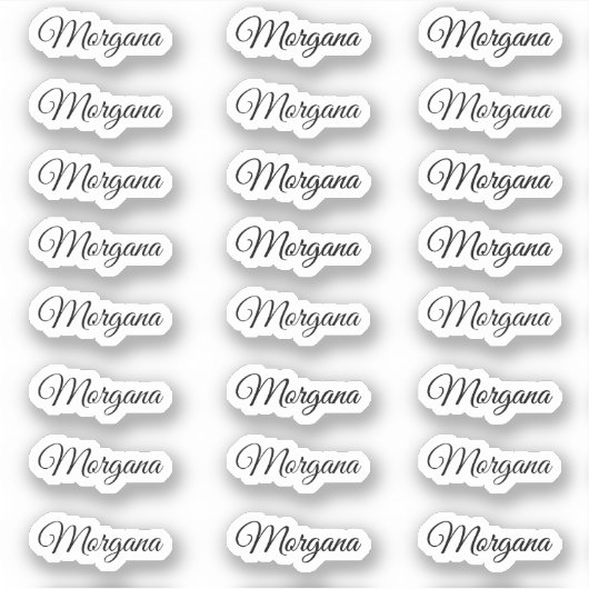 独自のスクリプトモダン名のパーソナライズされた作成 シール (正面)