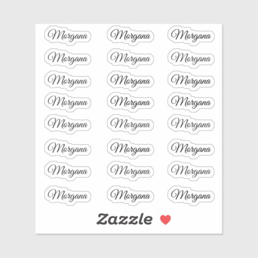 独自のスクリプトモダン名のパーソナライズされた作成 シール (シート)