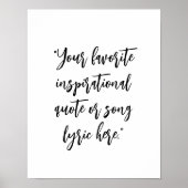 独自のスクリプト書エレガント引用文の作成 ポスター (正面)