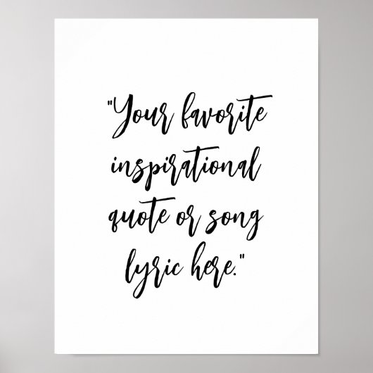 独自のスクリプト書エレガント引用文の作成 ポスター (正面)