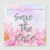 独自のスクリプパーソナライズされたトスタイリッシュフローラの作成 マグネット招待状 (正面)