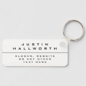 独自のスタイルを持つ白黒 キーホルダー (正面)