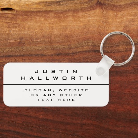 独自のスタイルを持つ白黒 キーホルダー (正面)