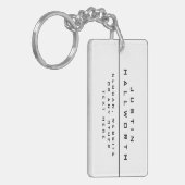 独自のスタイルを持つ白黒 キーホルダー (正面左)