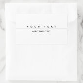 独自のスタイルを持つ白黒 長方形シール (バッグ)