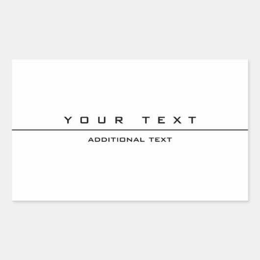 独自のスタイルを持つ白黒 長方形シール (正面)