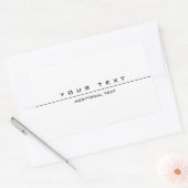 独自のスタイルを持つ白黒 長方形シール (封筒)