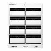 独自のスタイルを持つ黒と白のグレーフレーム ラベル (フルシート)